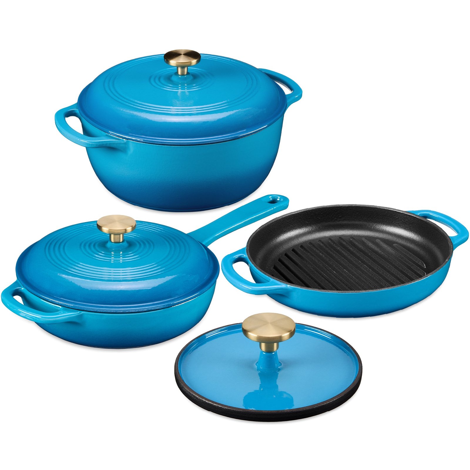 Non-Stick Pot & Pan Cookware Set. Cast Iron Skillet. Pan. Press. Dutch Oven - Image 2