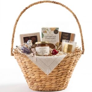 Easter Basket. Small Woven Easter Basket for Kids w/ Collapsible Handle