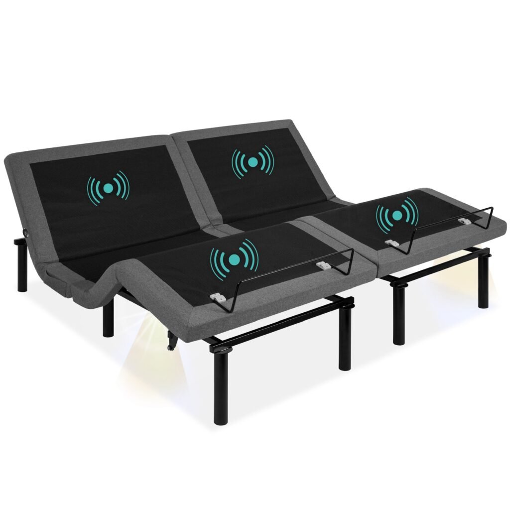 Adjustable Bed Base with Massage. Remote. USB Ports