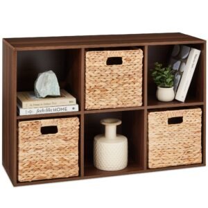 6-Cube Bookshelf. 11in Storage Display w/ Removable Panels. Customizable