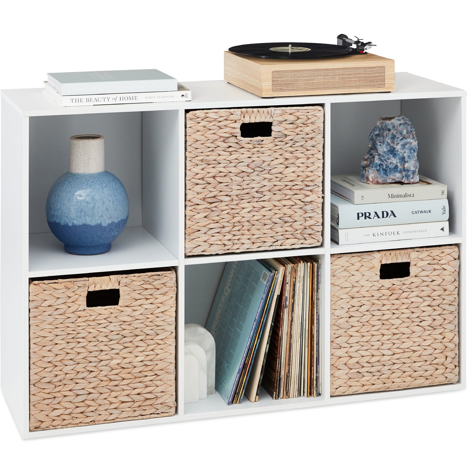6-Cube Bookshelf. 13.5in Storage Display w/ Removable Panels. Customizable