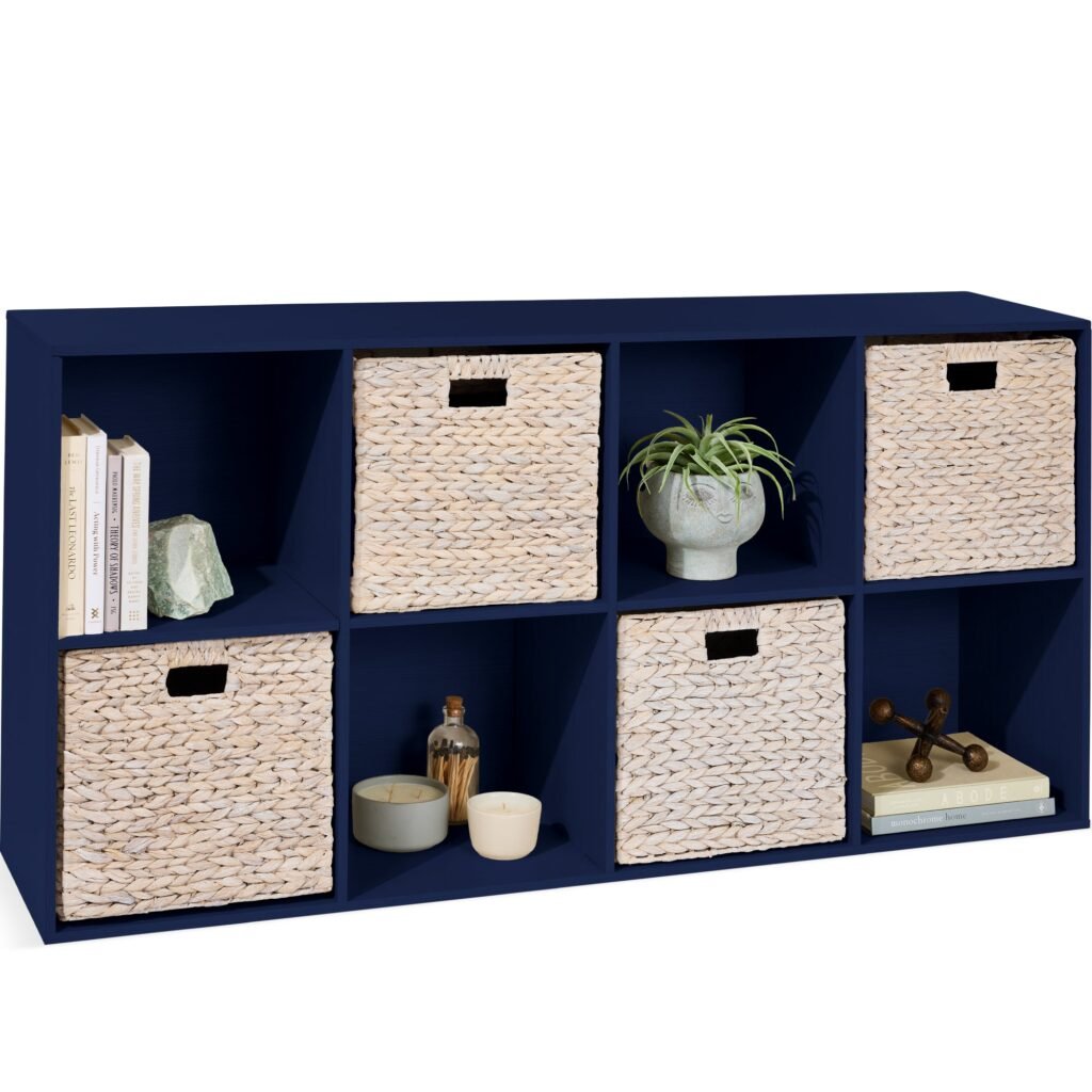 8-Cube Bookshelf. 13.5in Storage Display w/ Removable Panels. Customizable