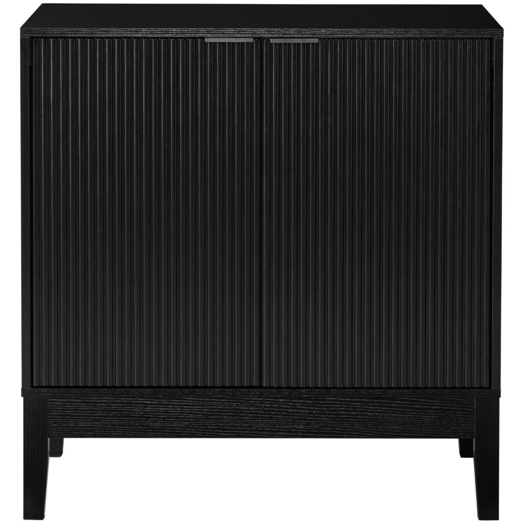 2-Door Reeded Storage Cabinet. Accent Furniture. Sideboard